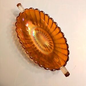 Vintage Carnival Marigold Iridescent Rectangular Dish